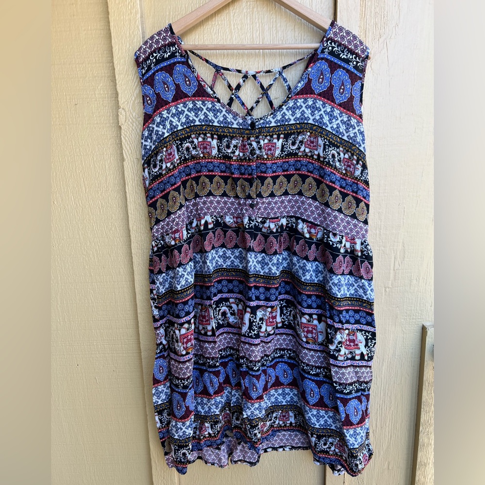 Elephant Themed Mini Dress size 3XL